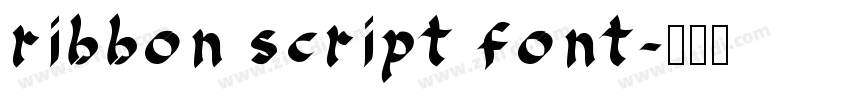 ribbon script font字体转换